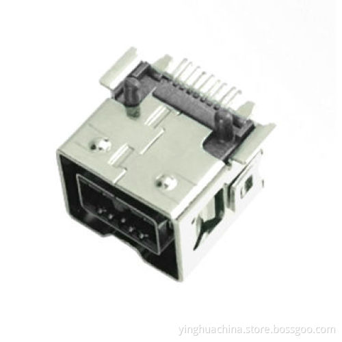 IEEE 1394 Connector, 9 Pins Female SMT Type 1394-9F-02